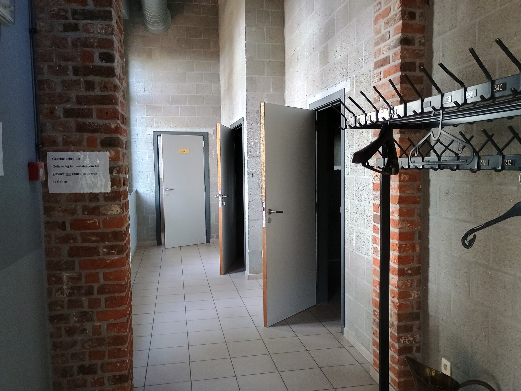 Vestiaire en toiletten